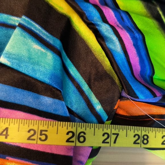 Ashro Rainbow Cropped Open Front Bell Sleeve Blazer Jacket 26 - Picture 6 of 7